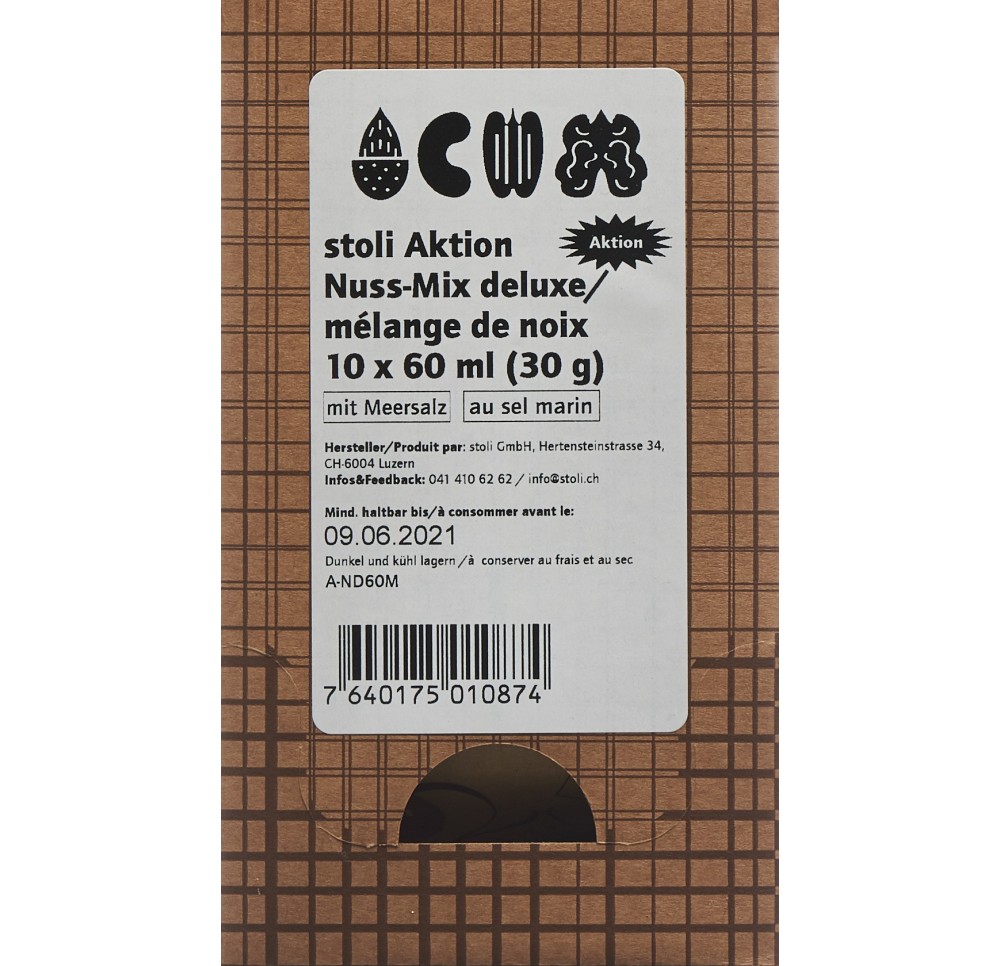 STOLI mélange de noix action sel mar 10 x 30 g
