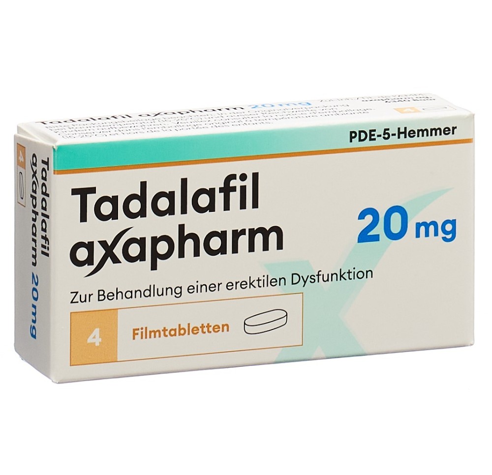 TADALAFIL axapharm cpr pell 20 mg 4 pce