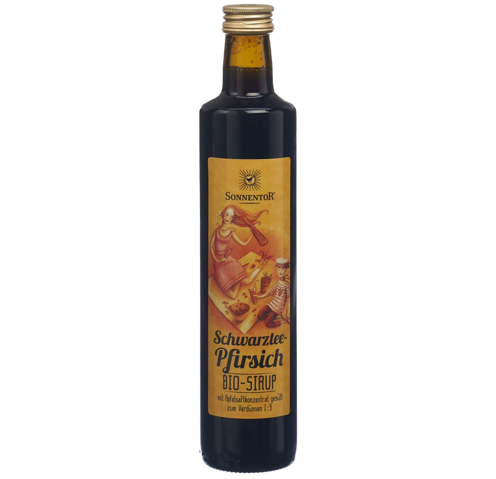 SONNENTOR sirop thé noir-pêche BIO 500 ml