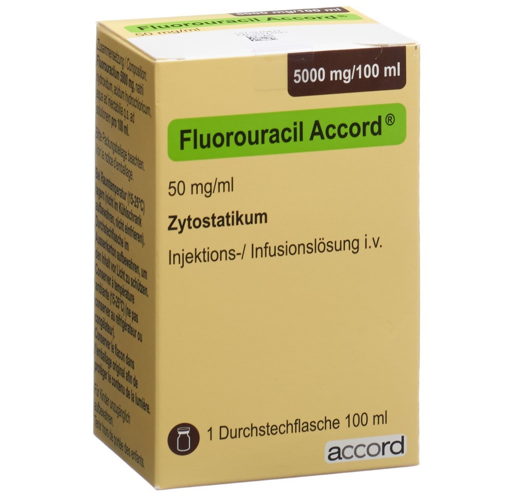 FLUOROURACIL Accord sol inj 5000 mg/100ml 100 ml