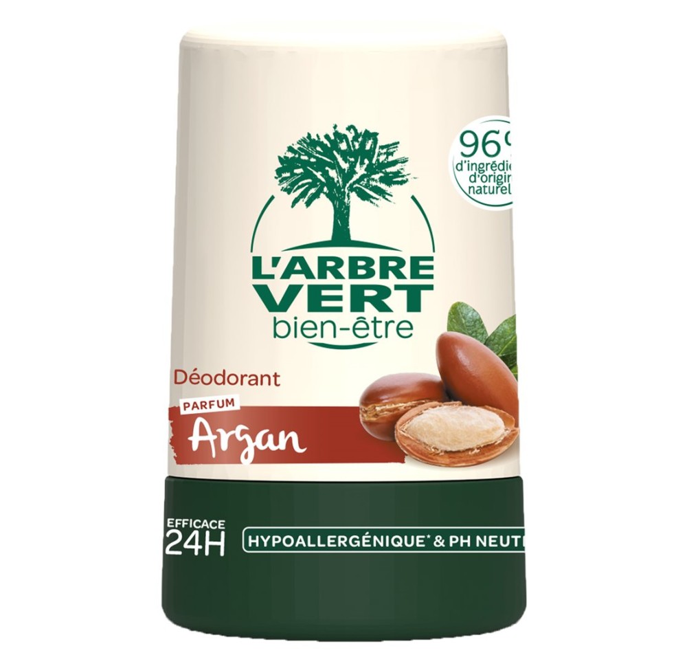 L'ARBRE VERT Déo éco roll-on argan ham fr 50 ml