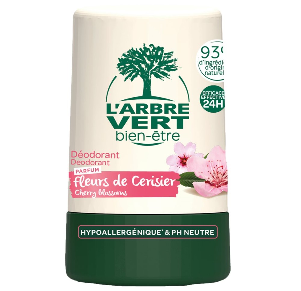 L'ARBRE VERT Déo éco roll-on fleu ceri ha fr 50 ml