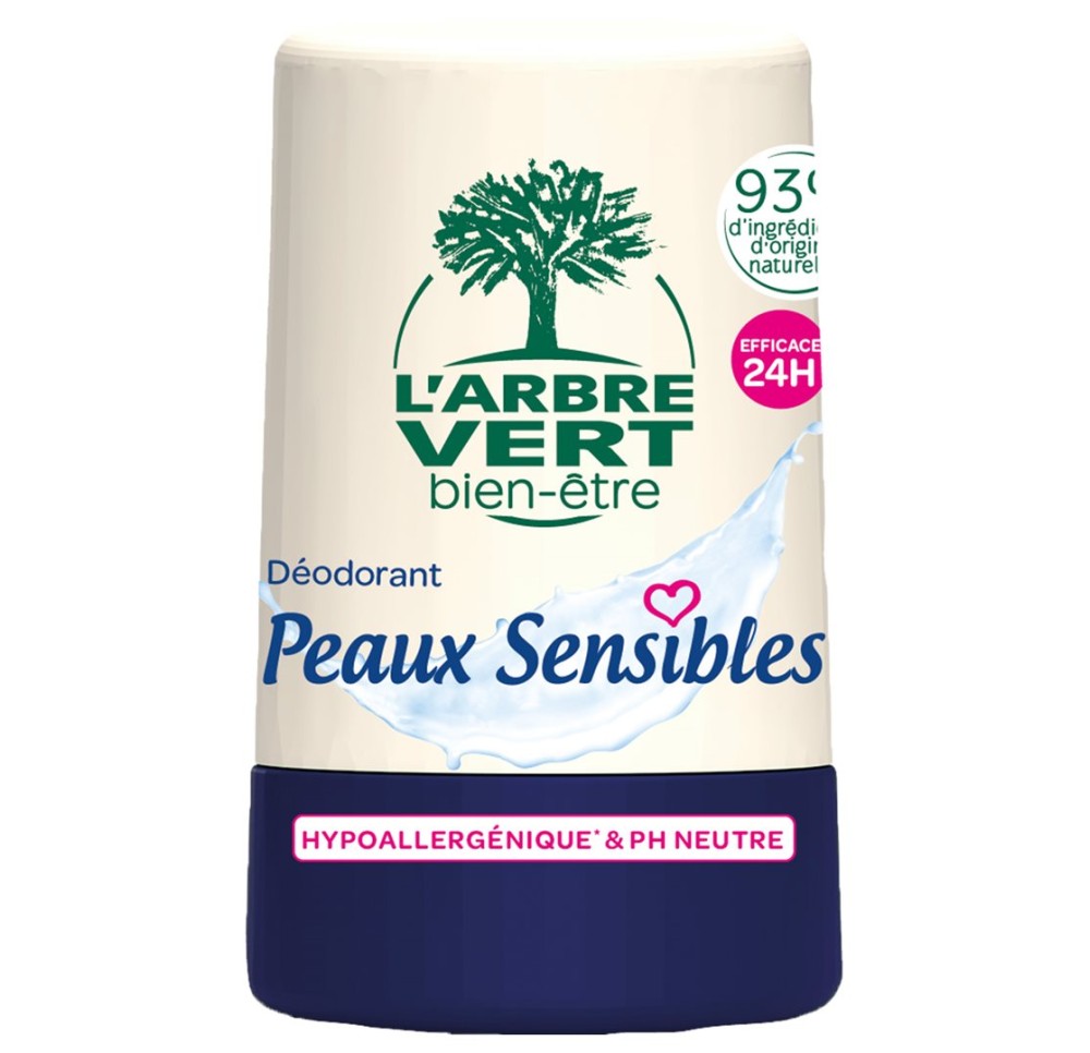 L'ARBRE VERT Déo éco roll-on peaux sens fr 50 ml