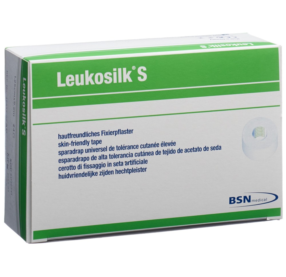 LEUKOSILK S sparadrap 9.2mx1.25cm blanc 24 pce