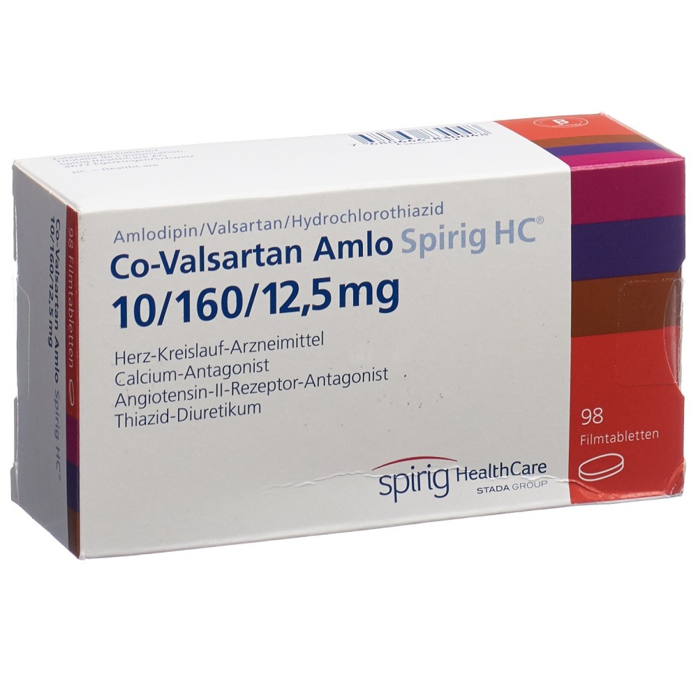 CO-VALSARTAN Amlo Spirig HC 10/160/12.5 98 pce