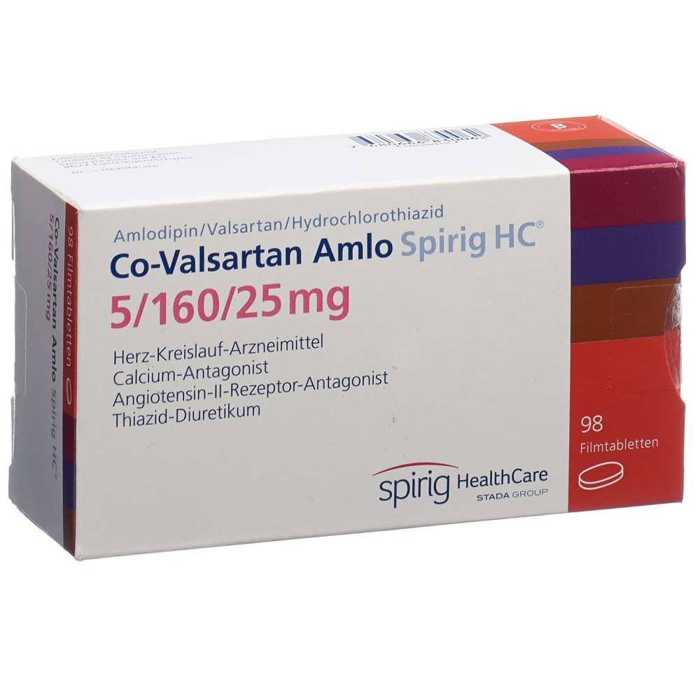 CO-VALSARTAN Amlo Spirig HC 5/160/25 98 pce