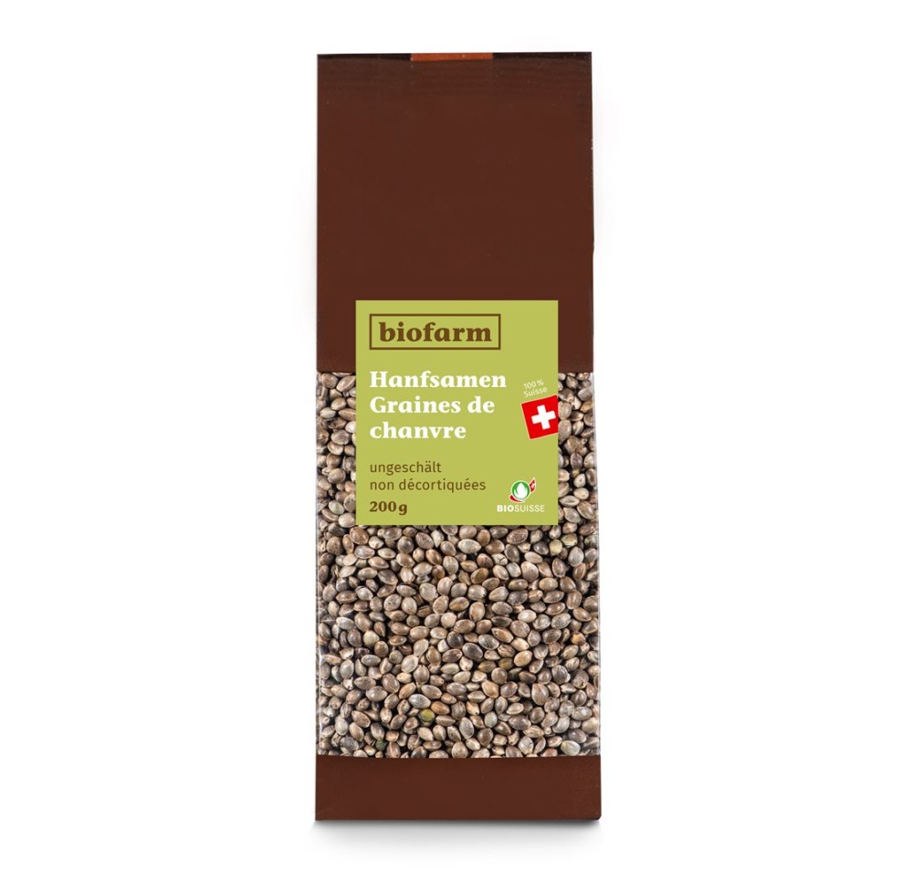 BIOFARM graines chanvre n décortiq bourge CH 200 g