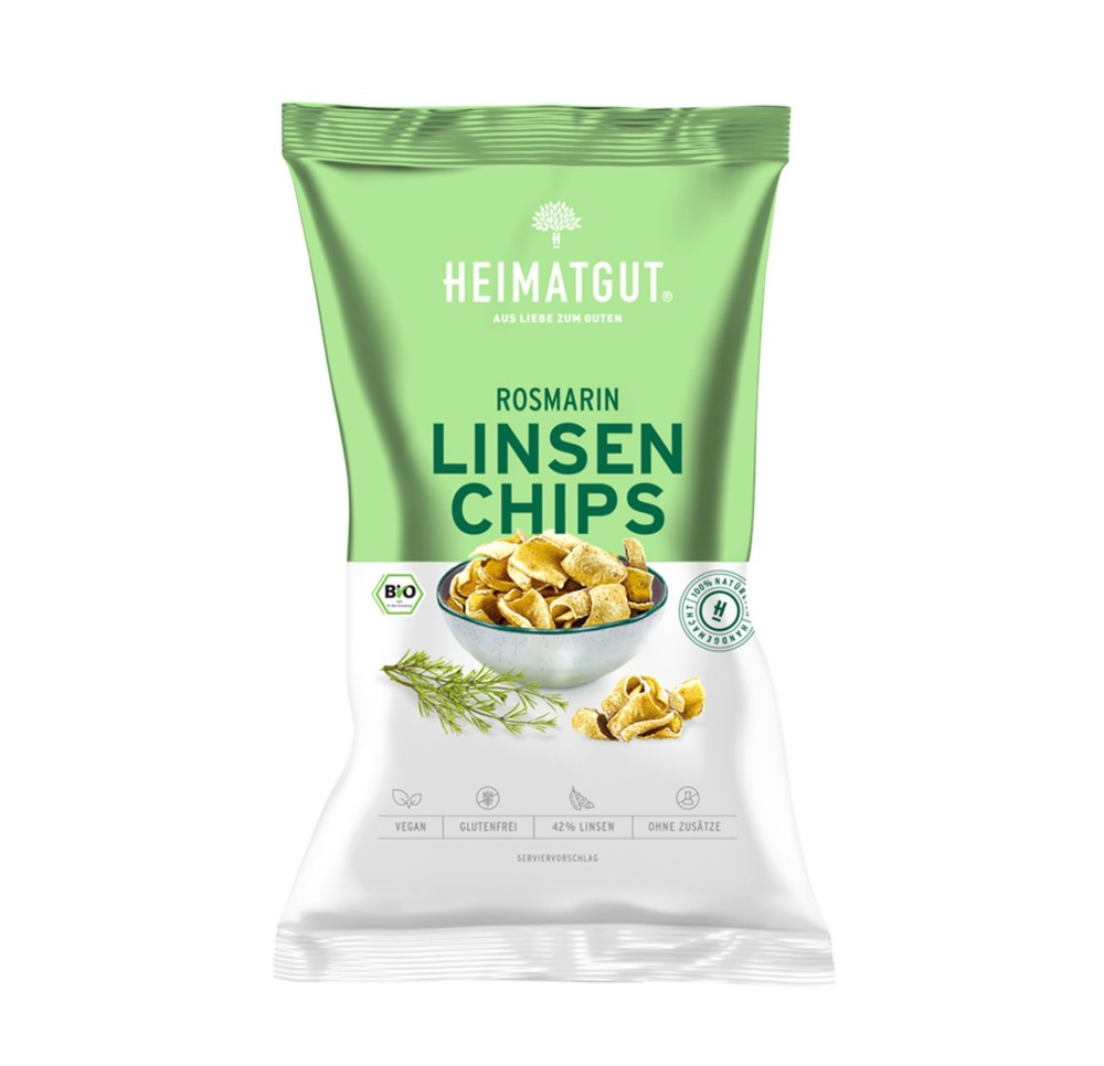 HEIMATGUT Chips de lentilles romarin bio sach 75 g