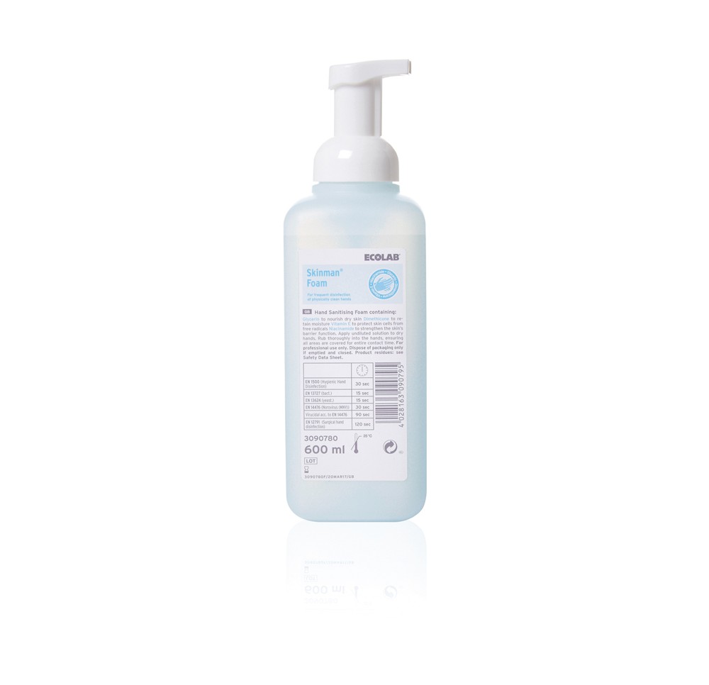 SKINMAN FOAM mousse désinfect mains 12 x 600 ml