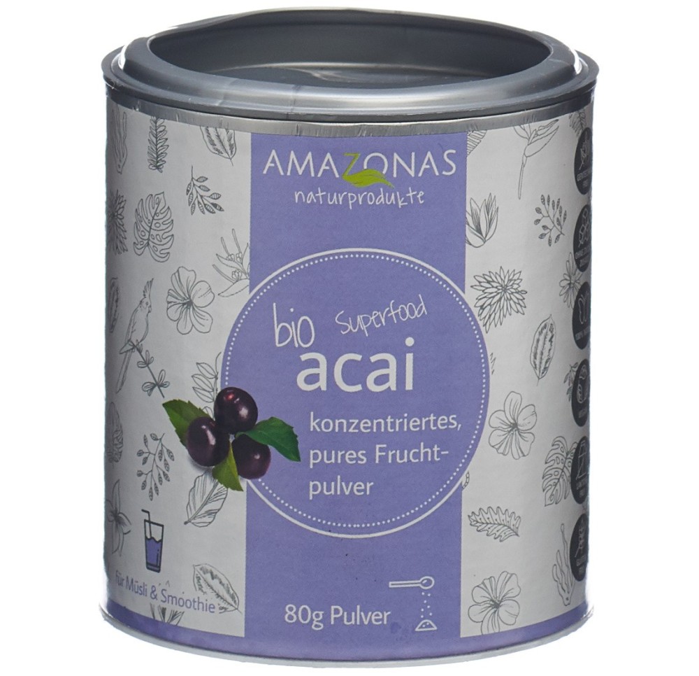 AMAZONAS acai bio poudre 100 % pur bte 80 g