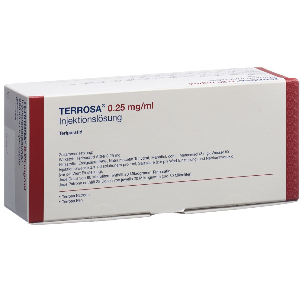 TERROSA sol inj 250 mcg/ml kit stylo+cartou 2.4 ml