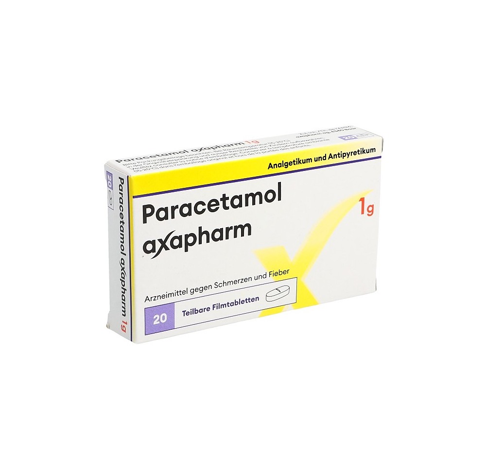 PARACETAMOL axapharm cpr pell 1 g 20 pce