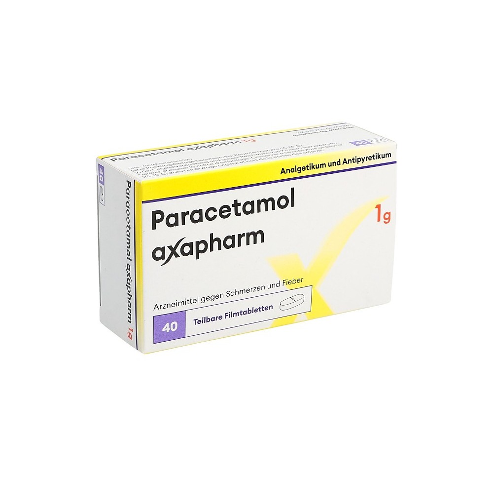 PARACETAMOL axapharm cpr pell 1 g 40 pce