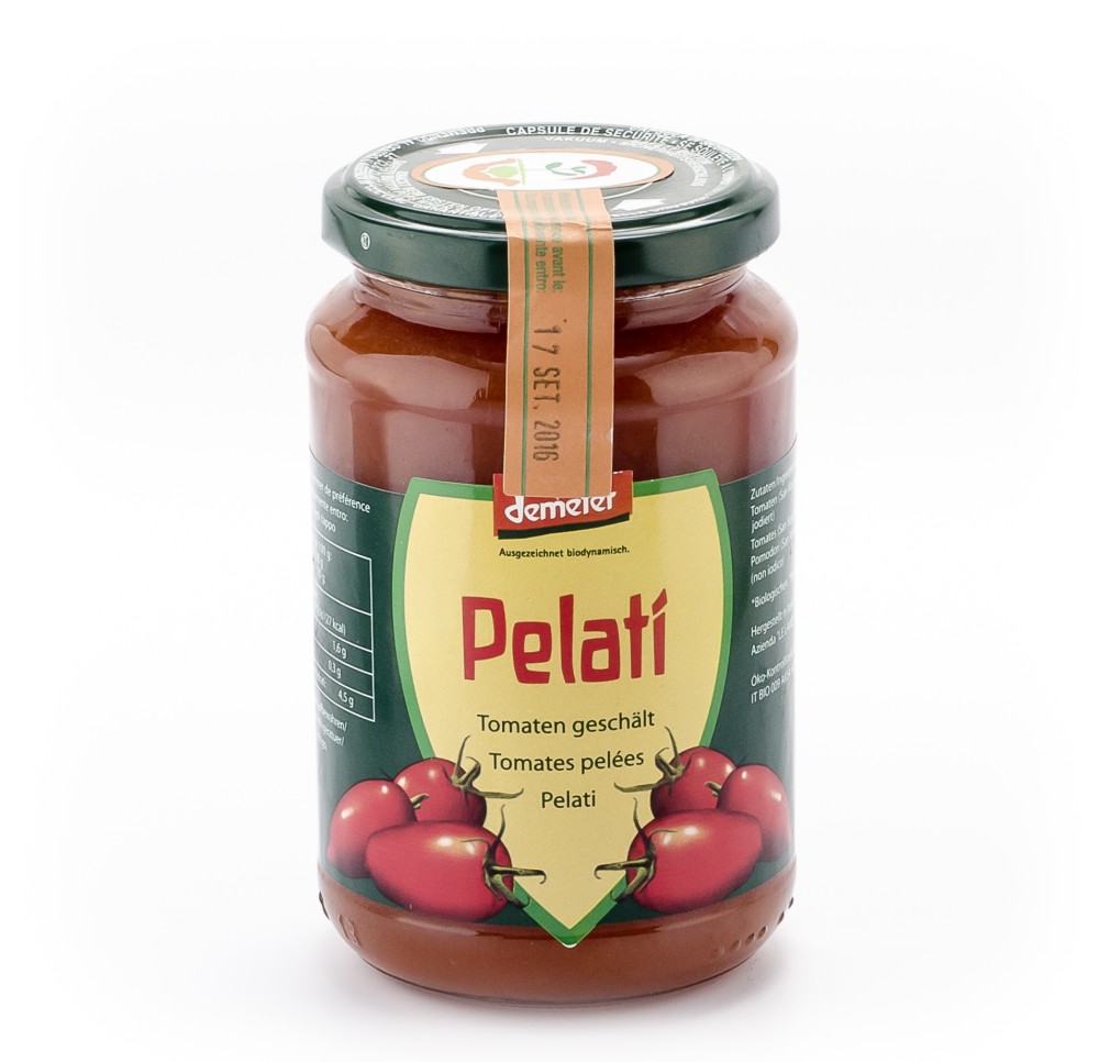 VANADIS tomates pelées Demeter verre 340 g