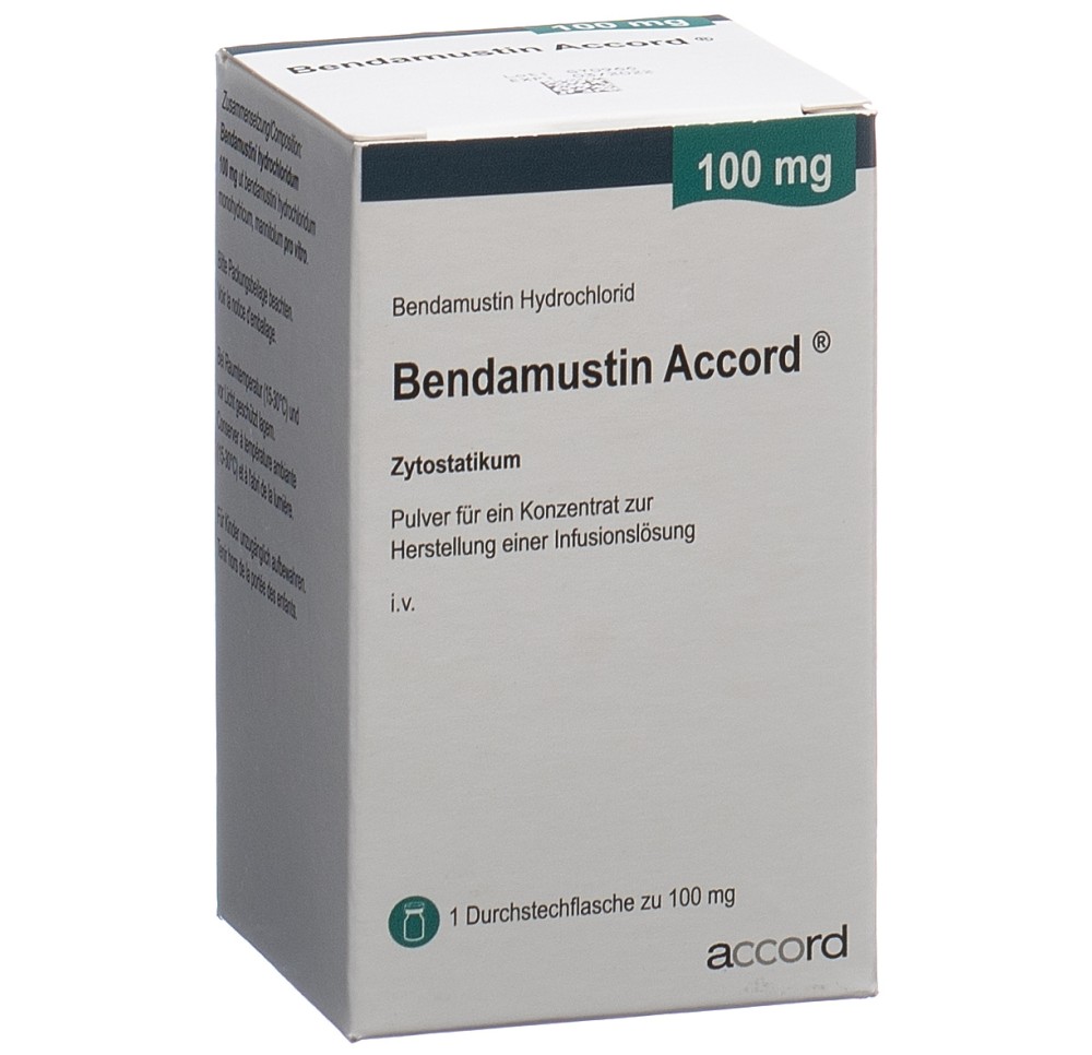 BENDAMUSTIN Accord subst sèche 100 mg flac