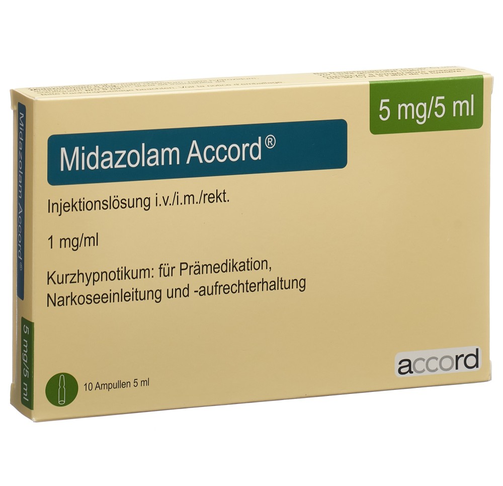 MIDAZOLAM Accord sol inj 5 mg/5ml 10 amp 5 ml