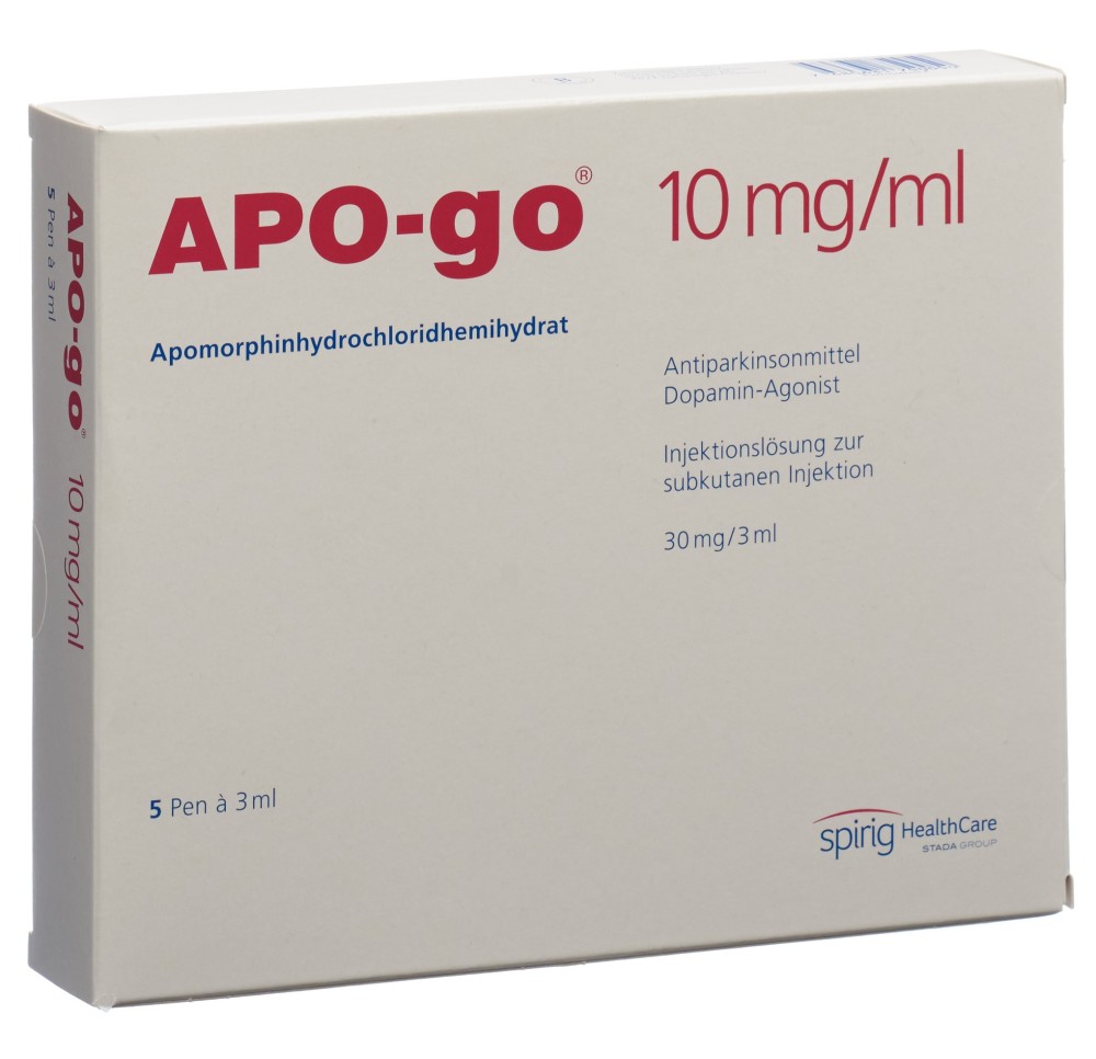 APO-GO sol inj 30 mg/3ml pen 5 x 3 ml