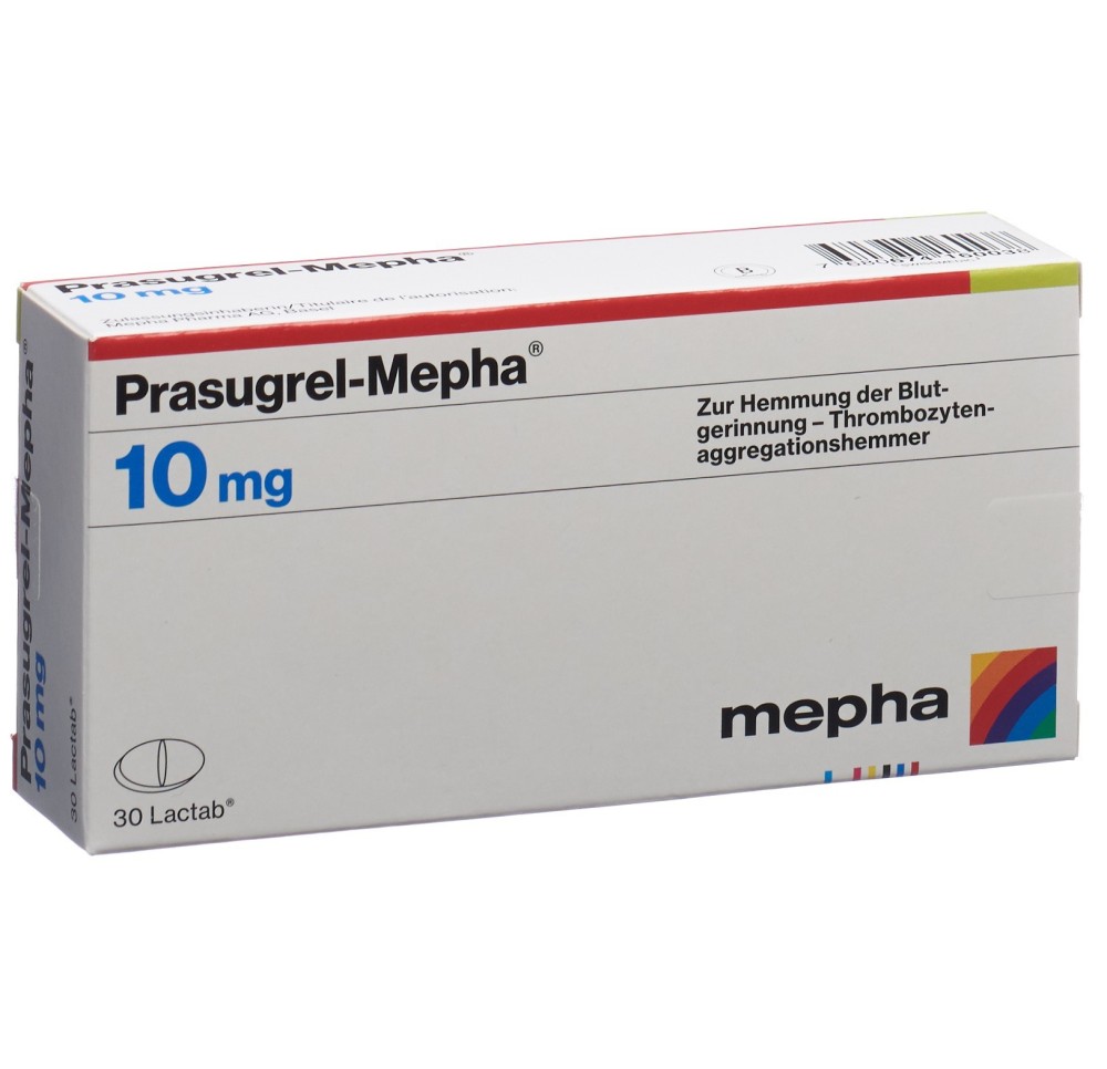 PRASUGREL Mepha Lactab 10 mg 30 pce