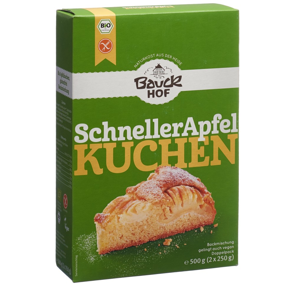 BAUCKHOF mélange gâteaux pommes s gluten 2 x 250 g