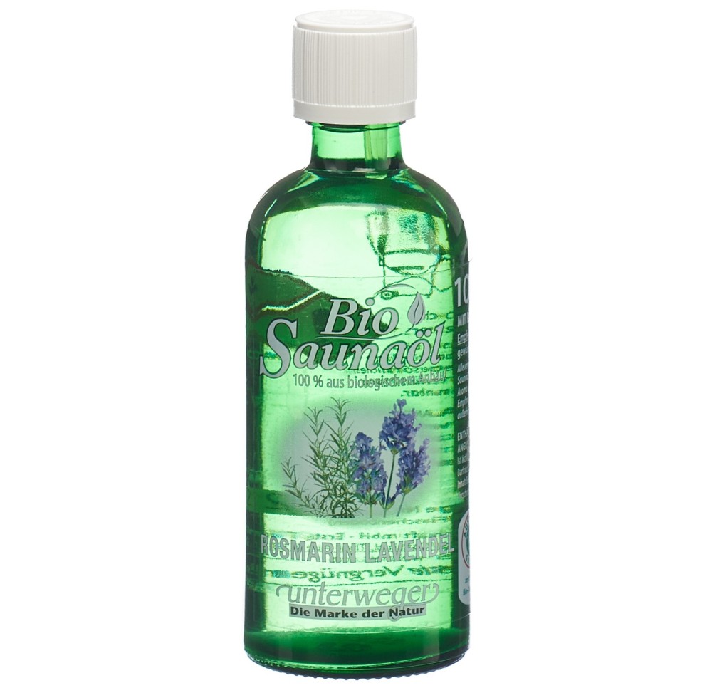 UNTERWEGER huile bio sauna romarin lavande 100 ml