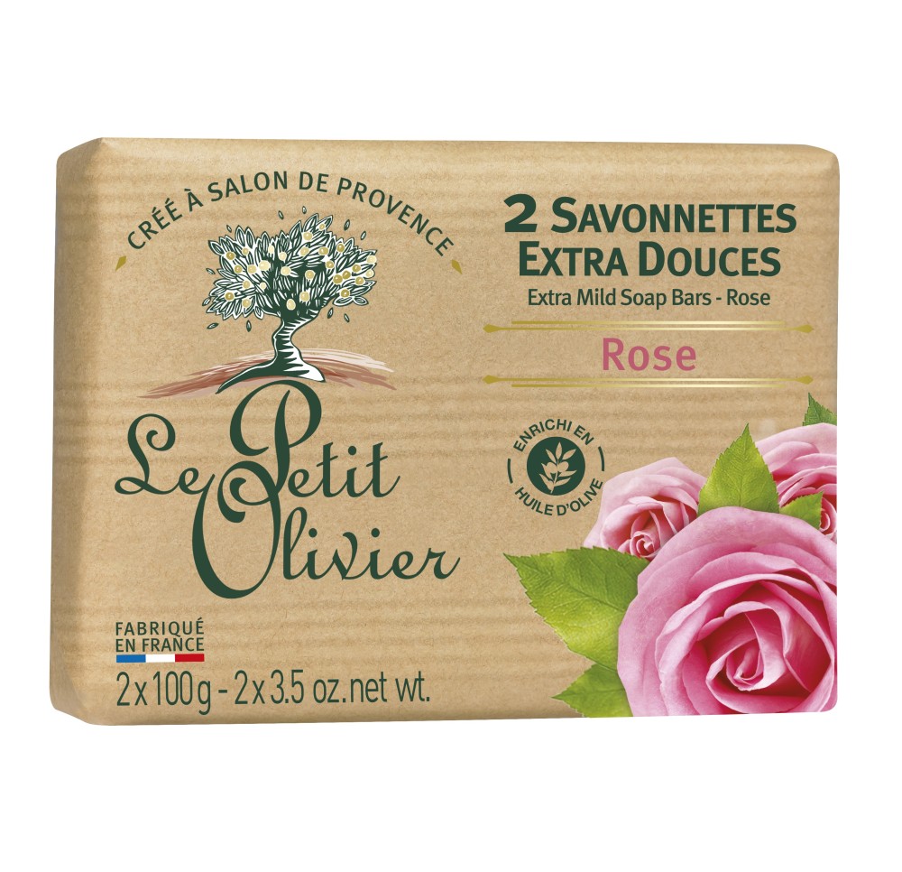 LE PETIT OLIVIER savon rose 2 x 100 g