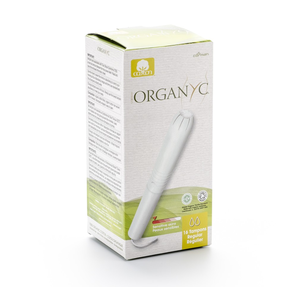 ORGANYC tampons regular av applicateur 16 pce