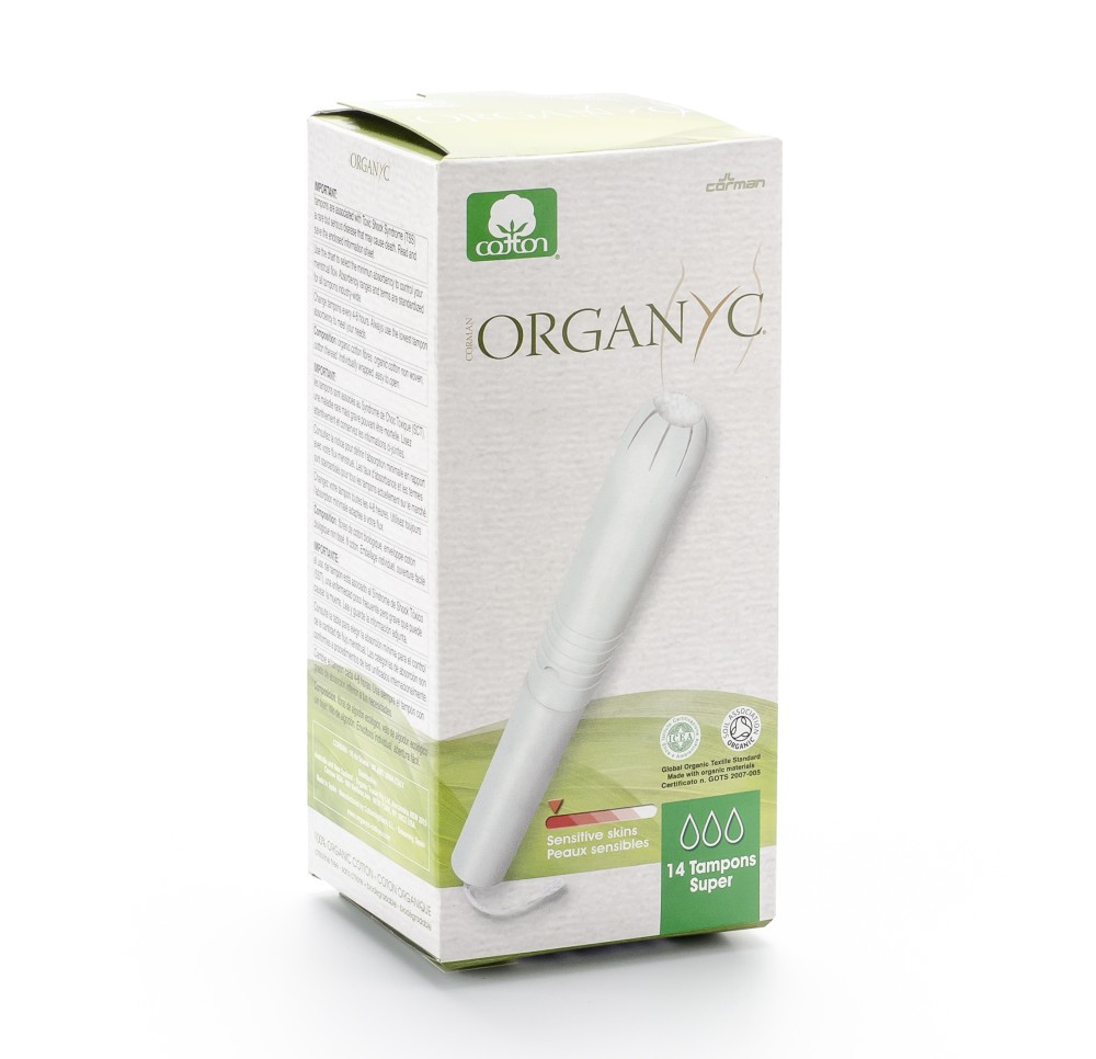 ORGANYC tampons super av applicateur 14 pce