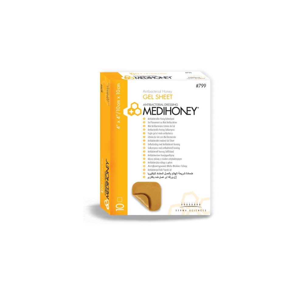 MEDIHONEY Antibacterial Gel Sheet 10x10cm 10 pce