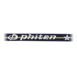 PHITEN standard collier 65cm bleu ligne jaune