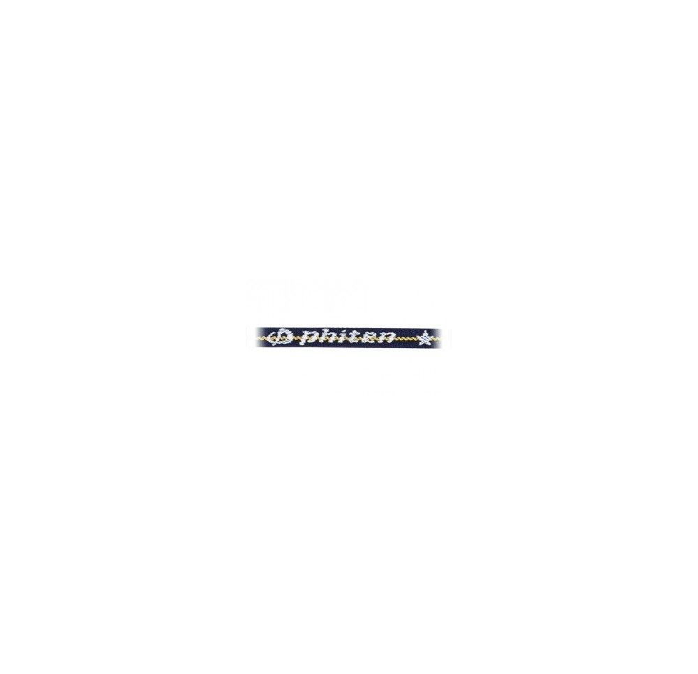 PHITEN standard collier 65cm bleu ligne jaune