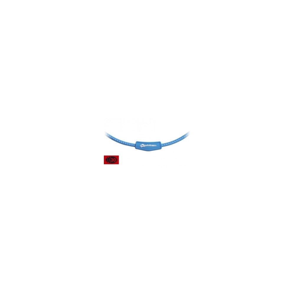PHITEN X30 collier coulissant 55cm bleu blanc
