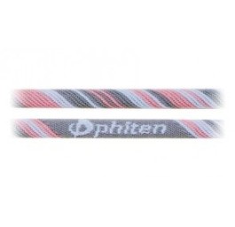 PHITEN X30 collier 45cm gris blanc rayé