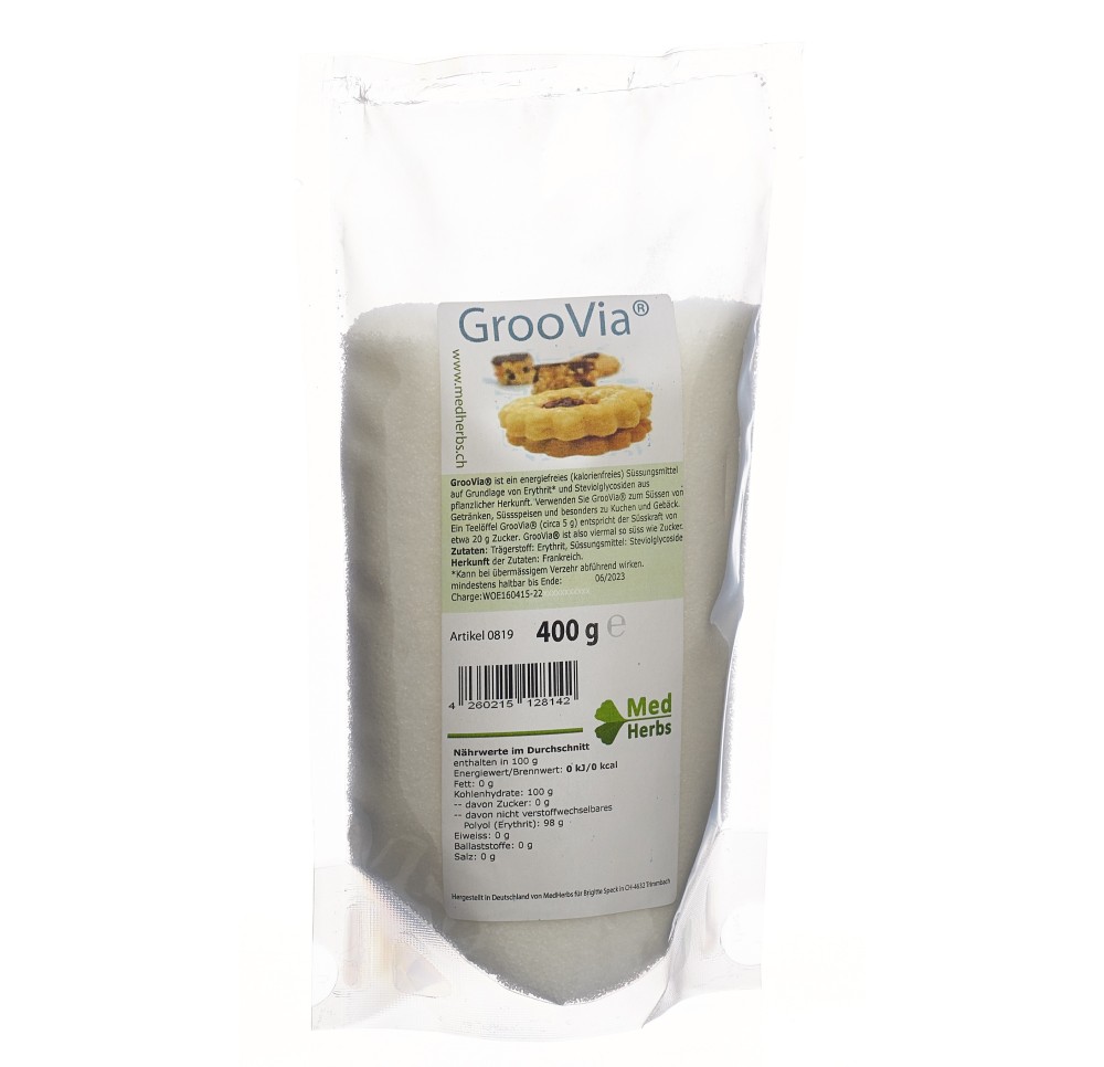 GROOVIA Stevia pdr sach 400 g