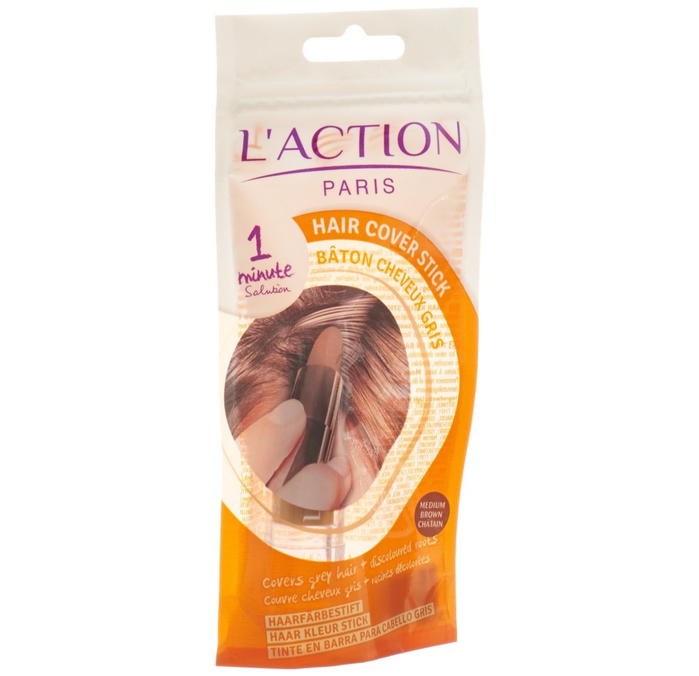 L'ACTION COSMETIQUE bâtonnet cheveux gris chatain