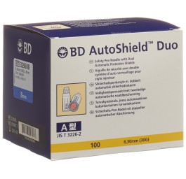 BD AUTOSHIELD DUO aiguille sécurité 8mm 100 pce