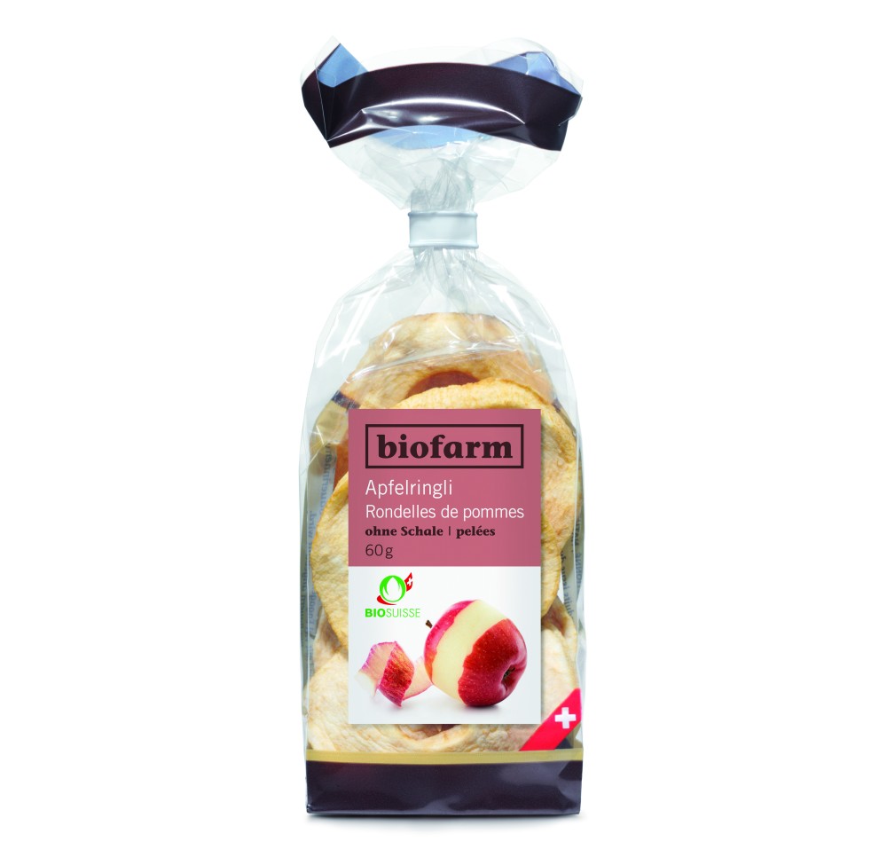 BIOFARM rondelles pomme s pelure bourgeon CH 60 g