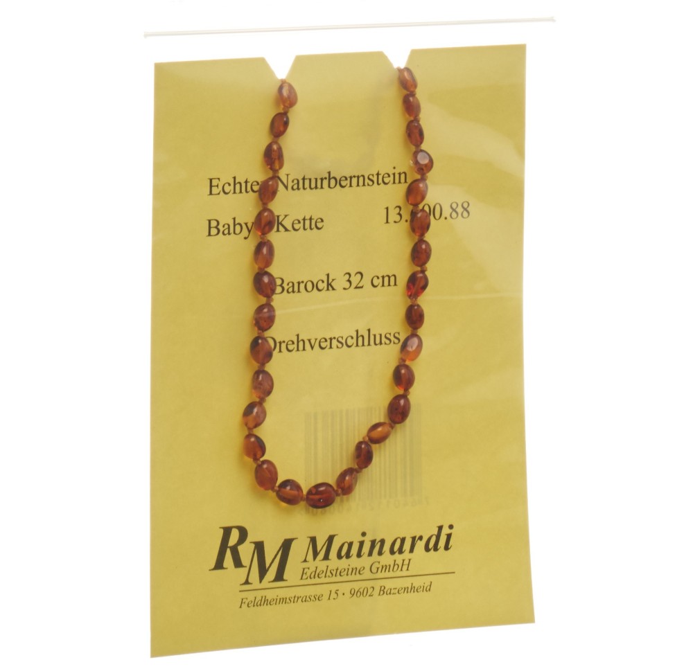 MAINARDI ambre natur 32cm baroque fermeture à vis