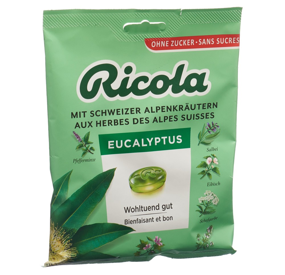 RICOLA eucalyptus bonbons ss av stevia sach 125 g