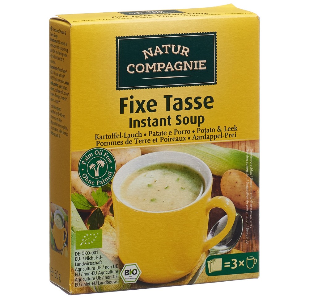 NATUR COMPAGNIE potage inst p terre poir bio 60 g