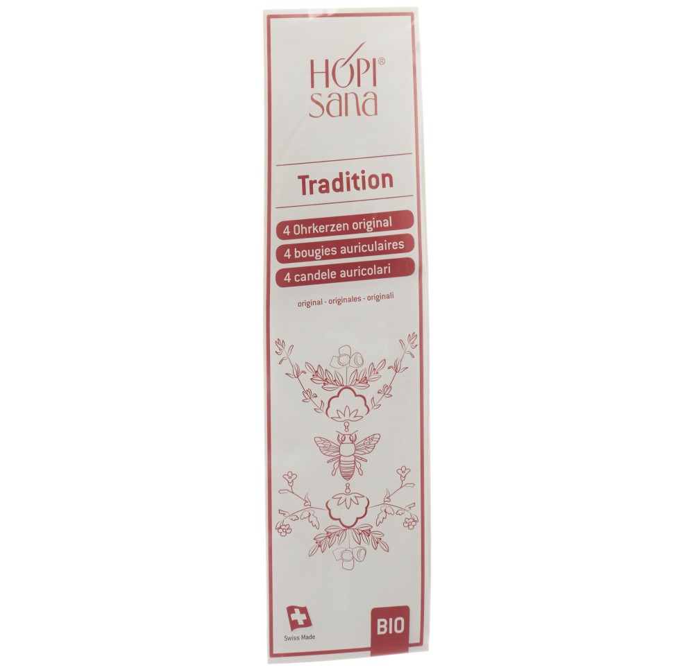 HOPISANA bougies auriculaire rouges inflamma 4 pce