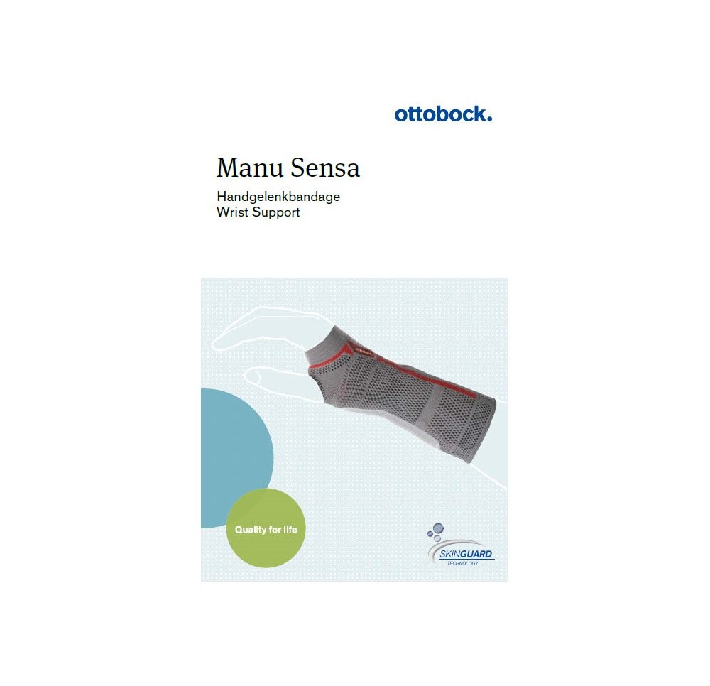 MANU SENSA bandage poignet M droit gris perle