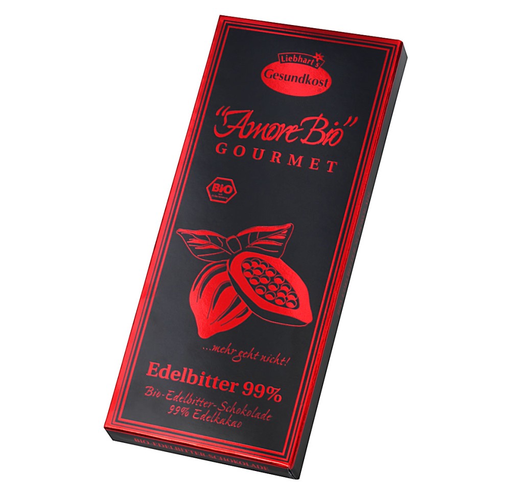 LIEBHARTS chocolat noir 99% cacao tabl bio 80 g