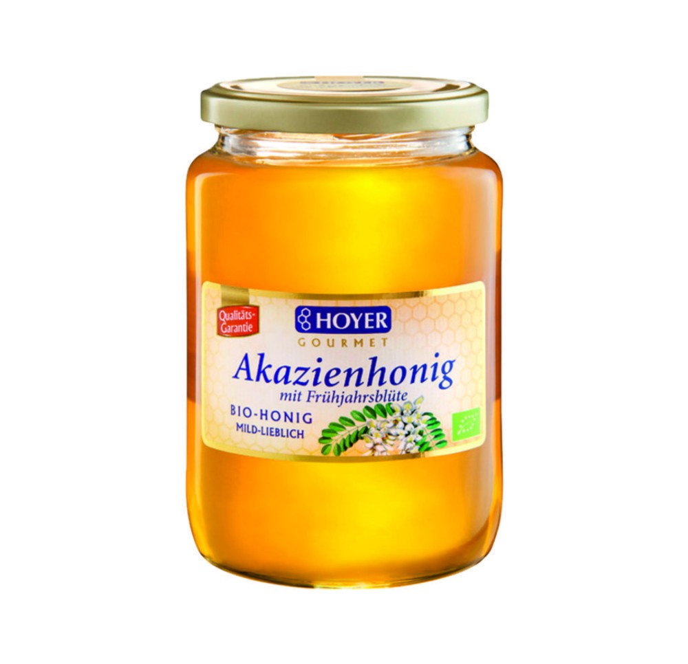 HOYER miel d'acacia de printemps bio verre 1 kg