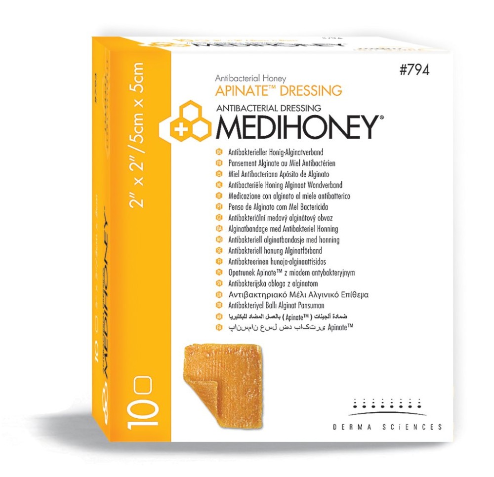 MEDIHONEY Antibact Apinate Dress 10x10cm 5 pce