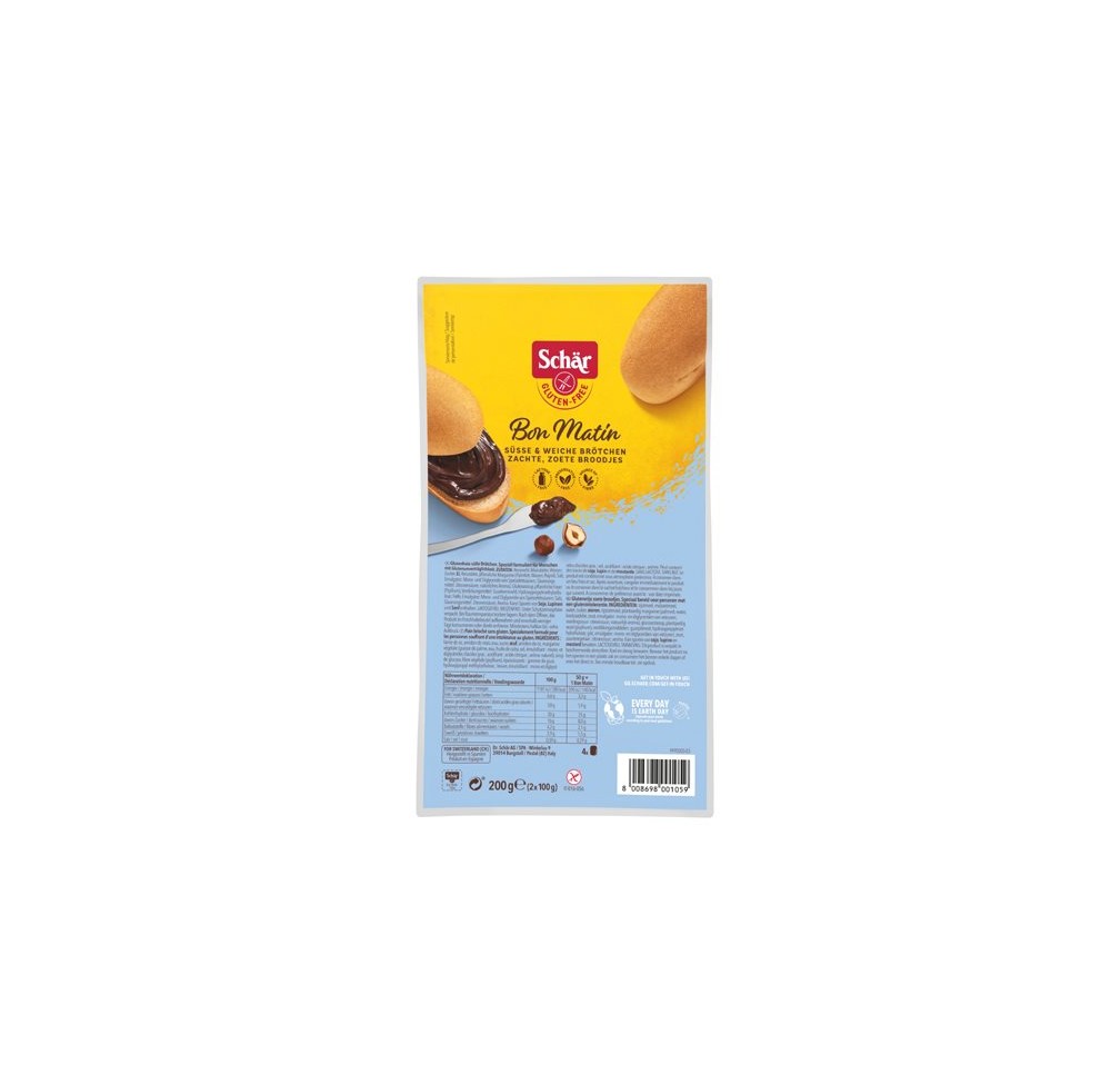 SCHÄR bon matin petit pain sans gluten 200 g