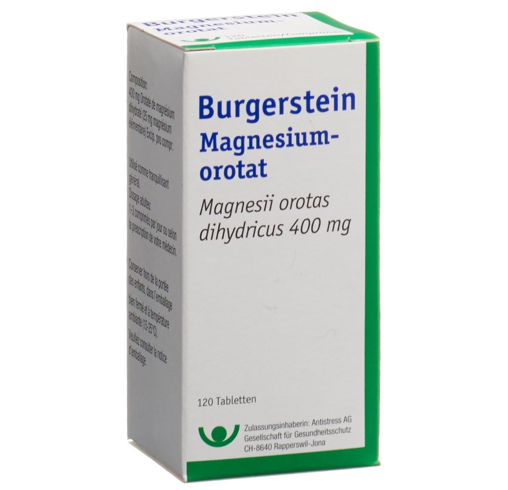 BURGERSTEIN Orotate de magnésium cpr bte 120 pce