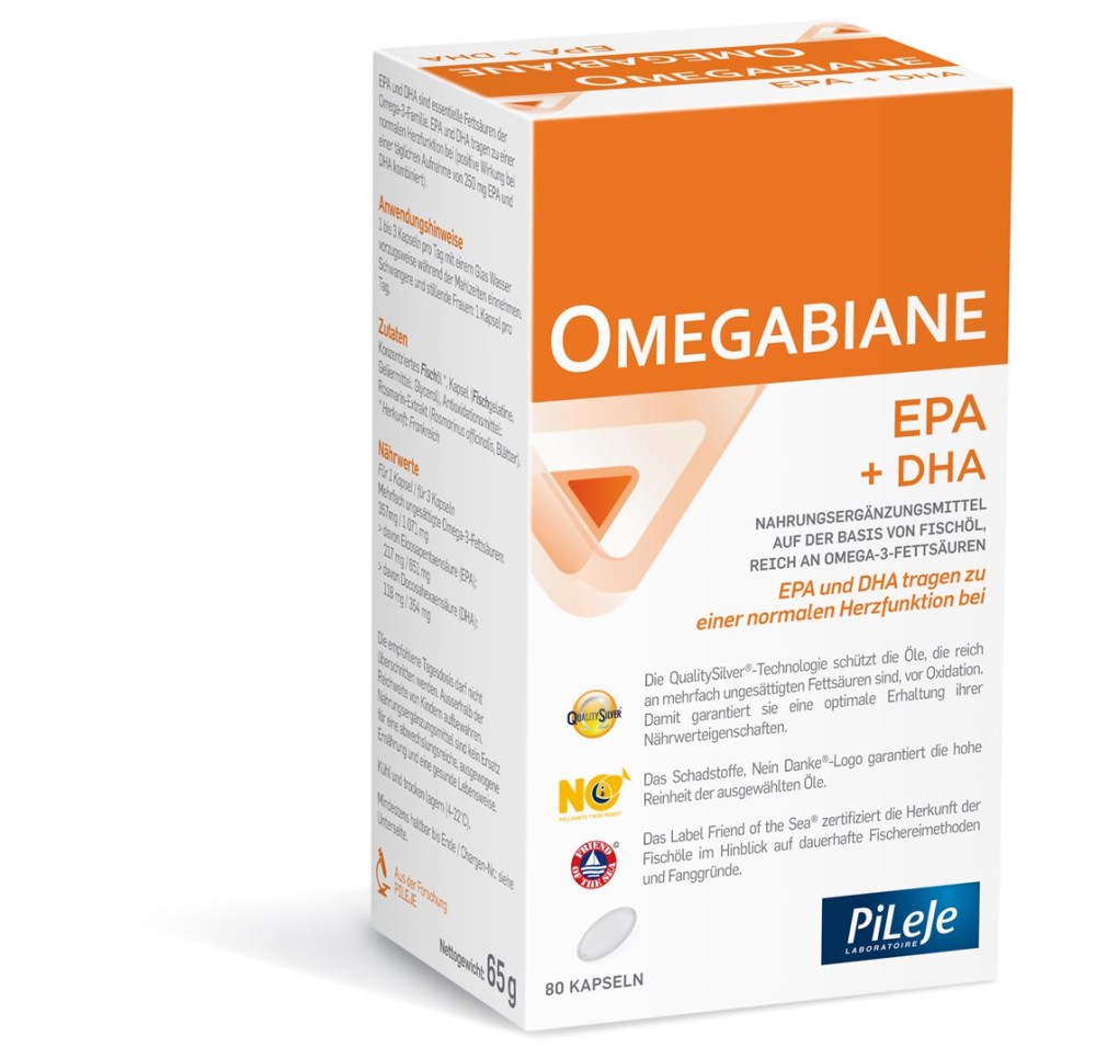 OMEGABIANE EPA + DHA caps 621 mg blist 80 pce
