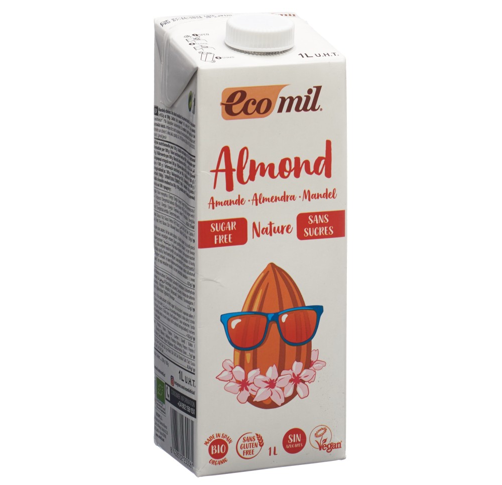 ECOMIL lait drink amandes sans sucre bio 1 lt
