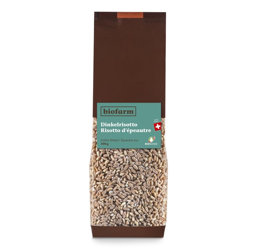 BIOFARM risotto épeautre bourgeon CH 500 g