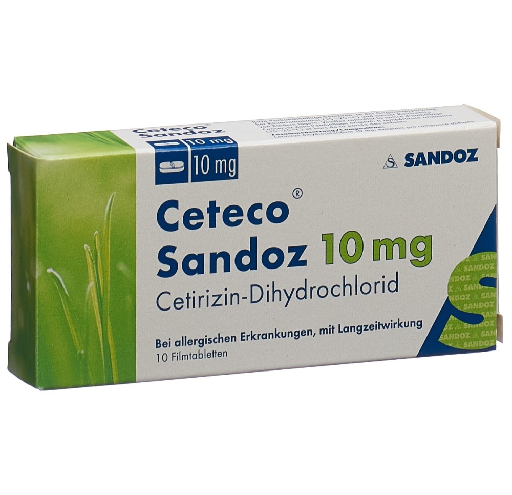 CETECO Sandoz cpr pell 10 mg 10 pce